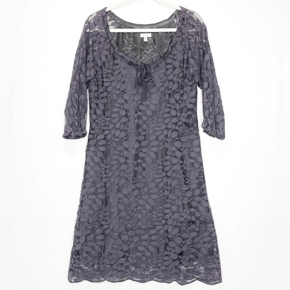 Garnet Hill Bohème Easy Lace Dress Castlerock Size 8 Mother of Bride Dress - Picture 2 of 7